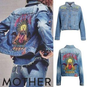MOTHER | Pocket Bruiser Embroidery Denim Jean Jacket